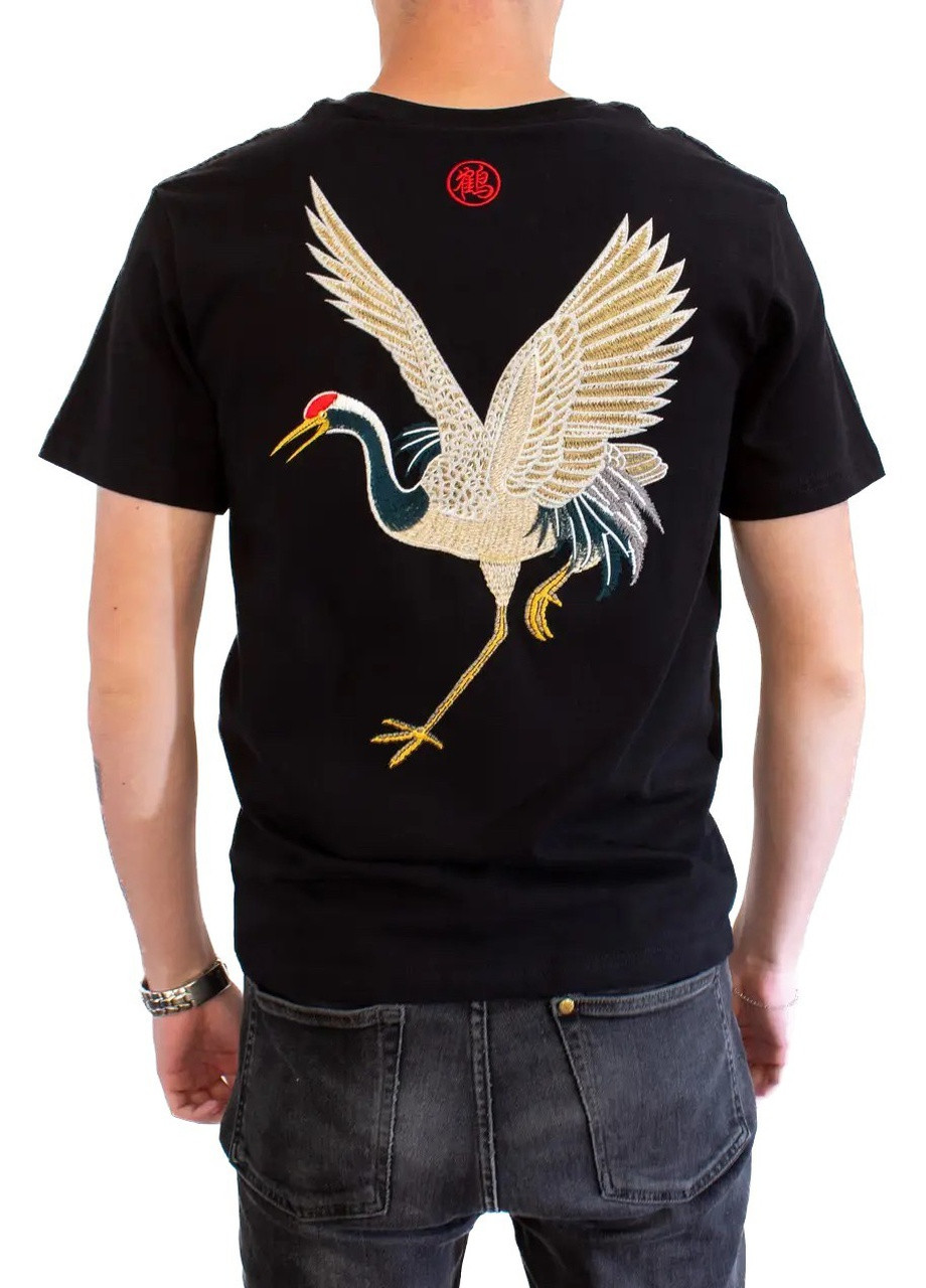 Черная мужская футболка crane m black (28972202 m) No Brand