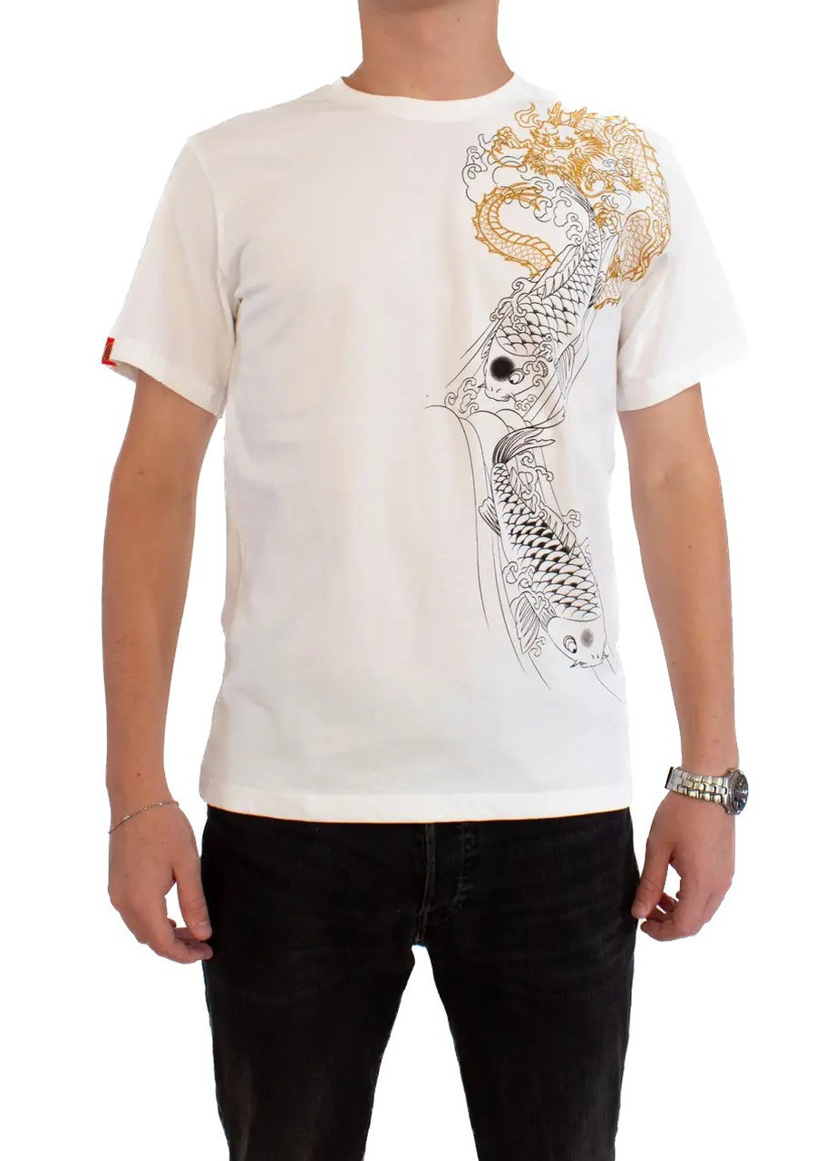 Біла чоловіча футболка the river m white (28972524 m) No Brand