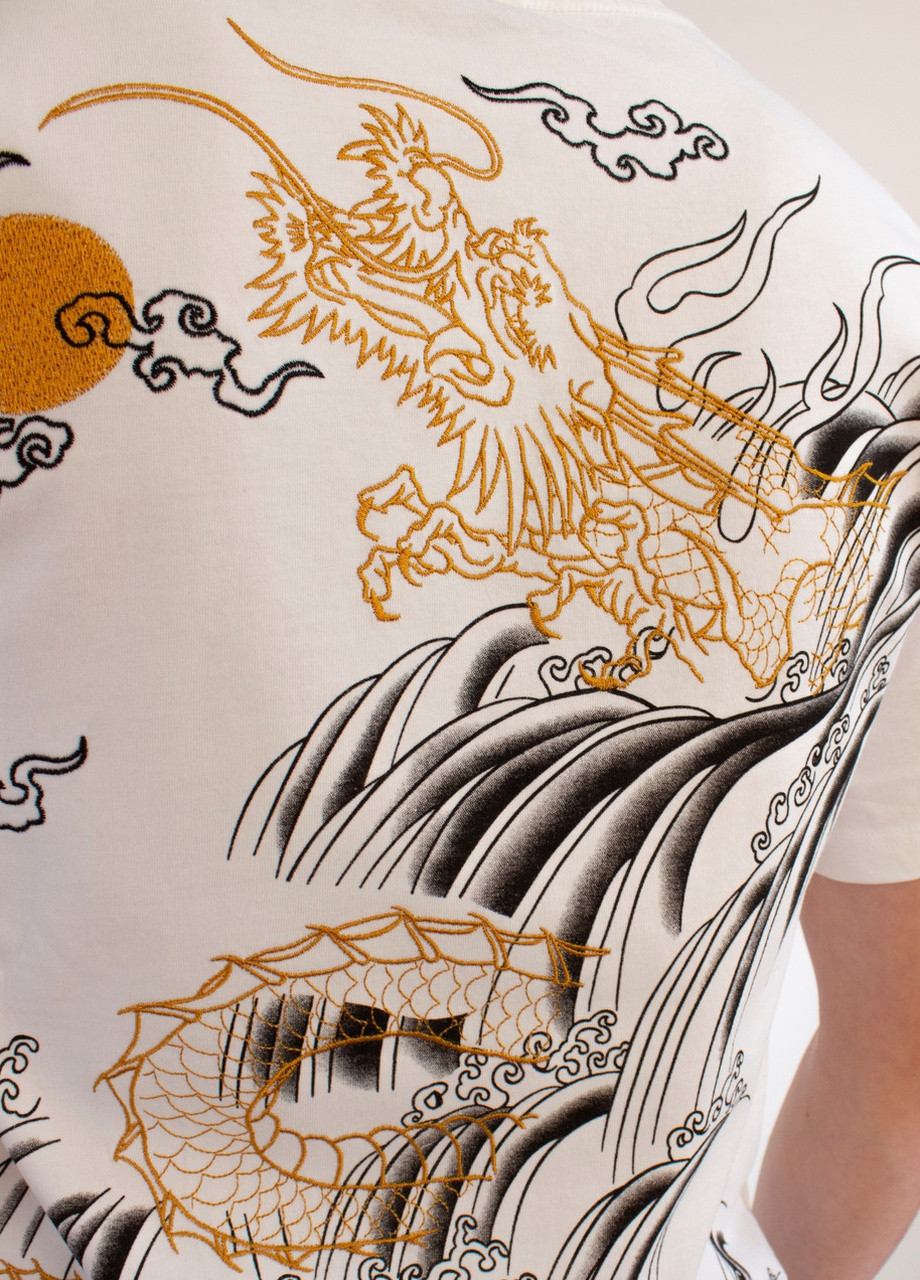 Біла чоловіча футболка the river m white (28972524 m) No Brand