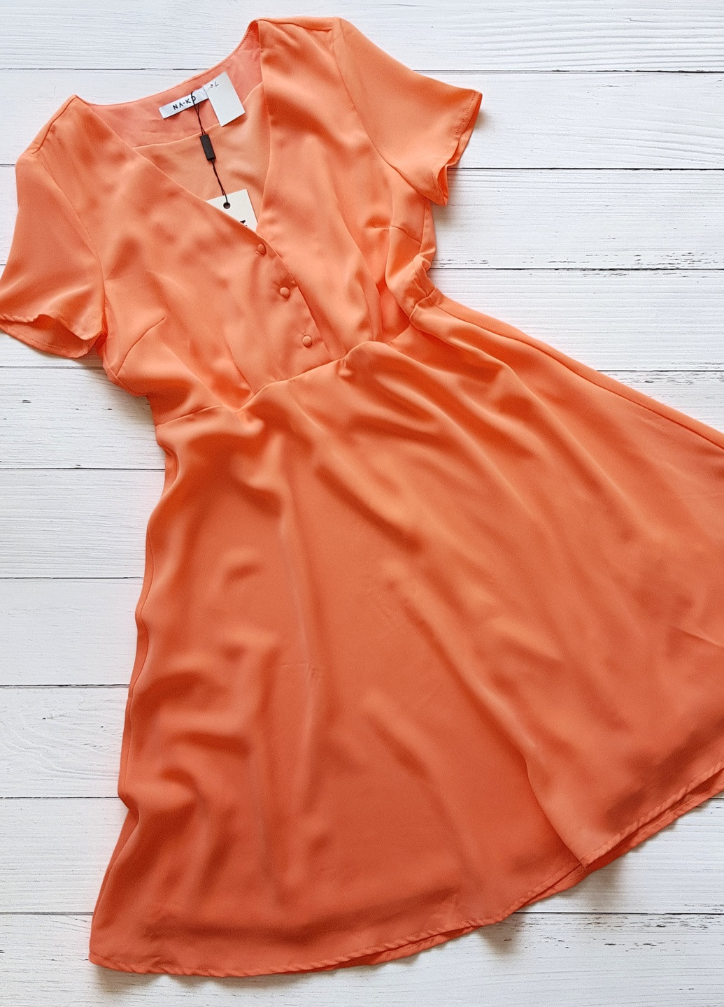 Помаранчева помаранчева шифонова сукня NA-KD