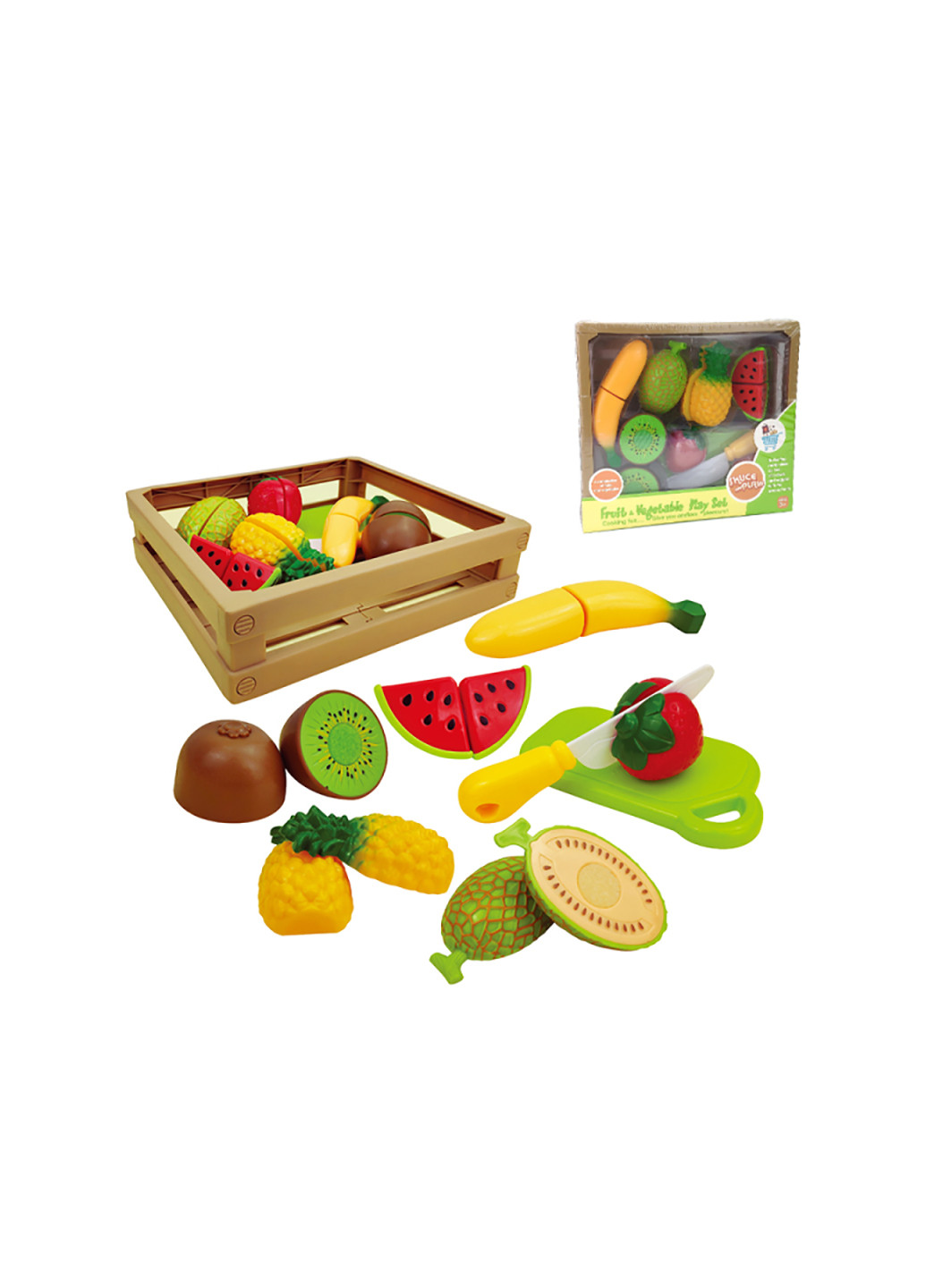 Набір продуктів Овочі і фрукти на липучці 1276A No Brand (256732524)