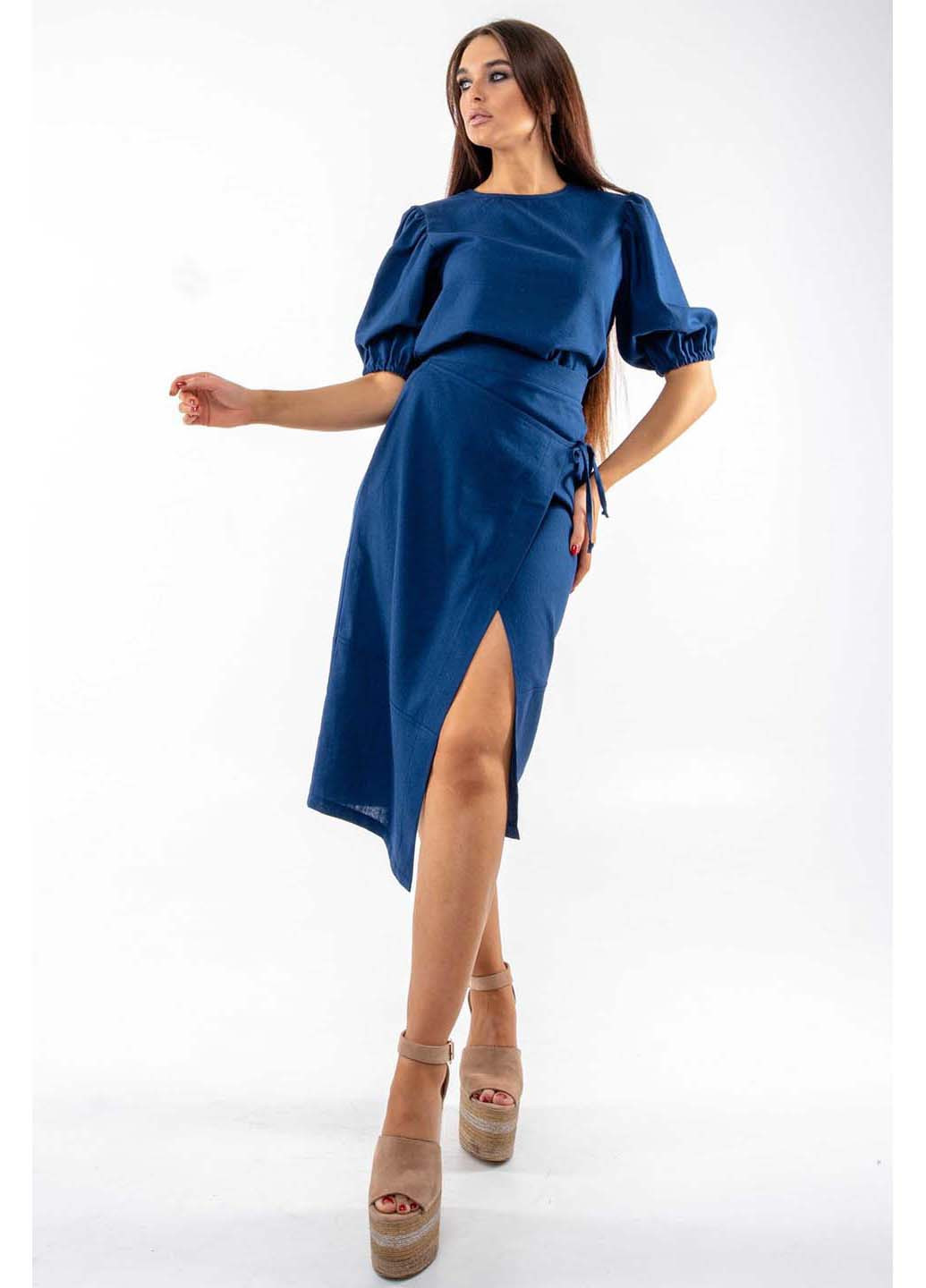 Темно-синяя кэжуал юбка Ри Мари