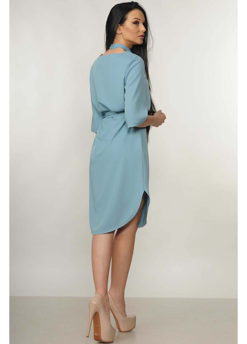 Голубое кэжуал платье Ри Мари