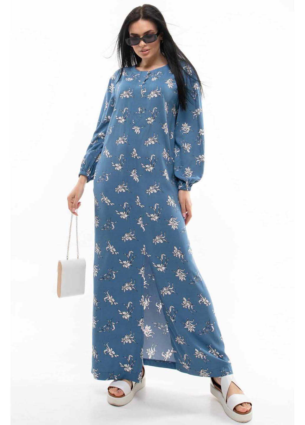 Синее кэжуал платье Ри Мари