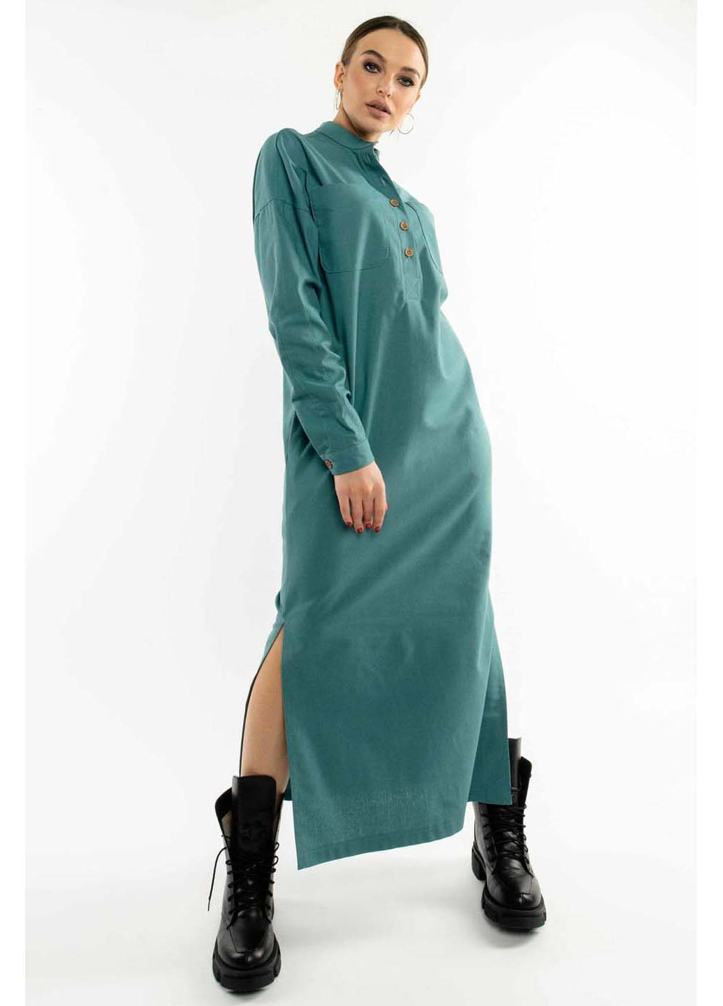 Бирюзовое кэжуал платье Ри Мари
