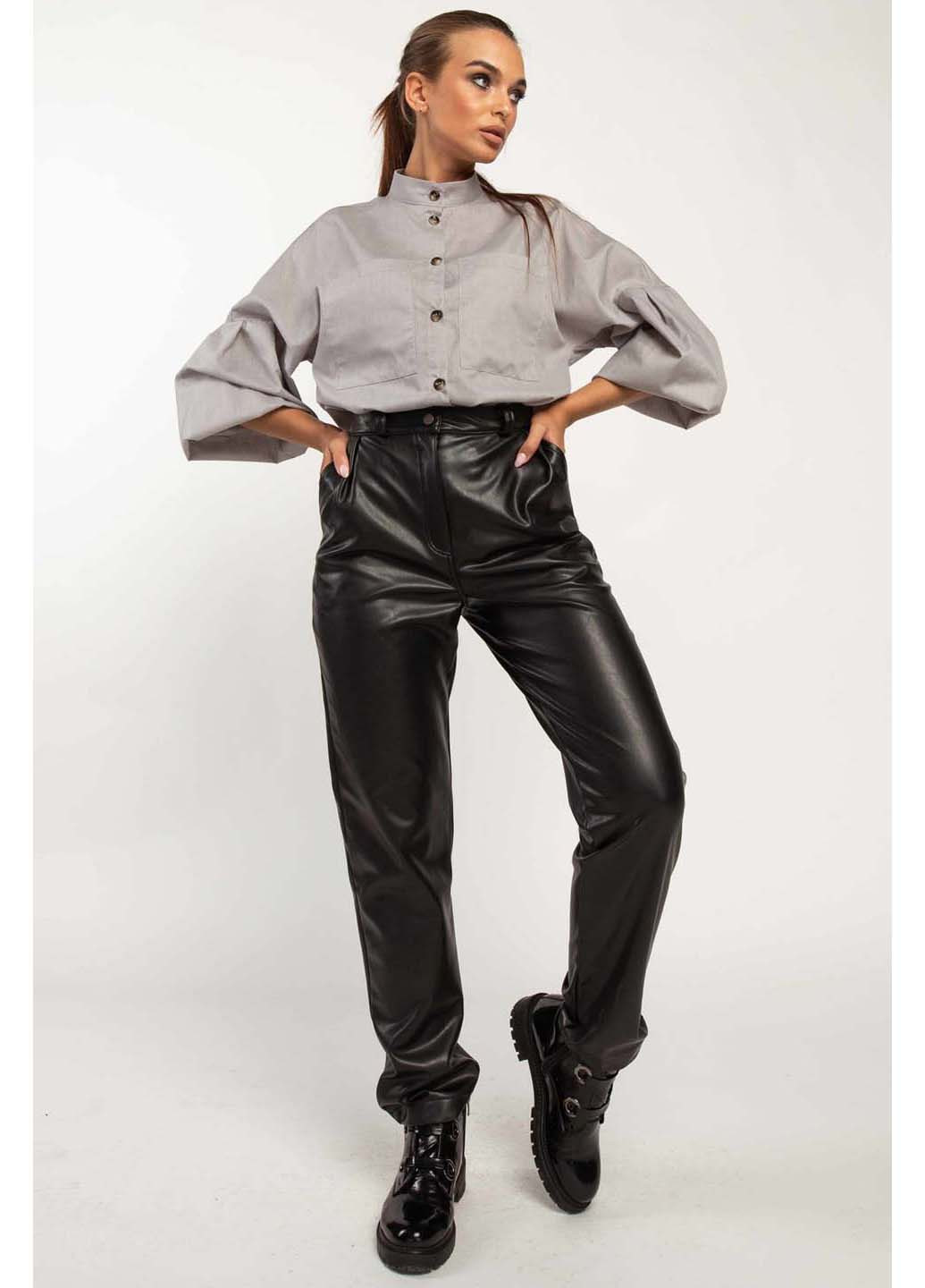 Черные кэжуал демисезонные брюки Ри Мари