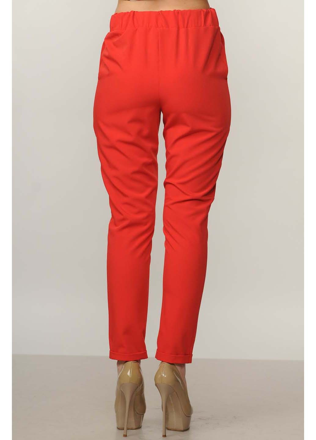 Красные кэжуал демисезонные брюки Ри Мари