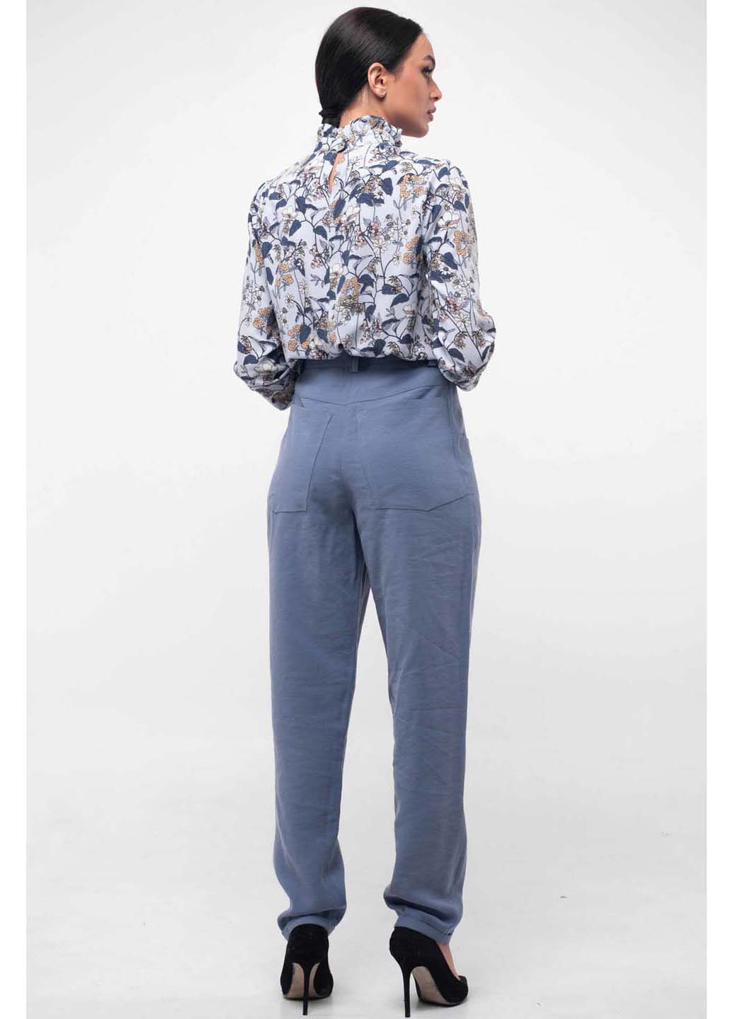 Синие кэжуал демисезонные брюки Ри Мари