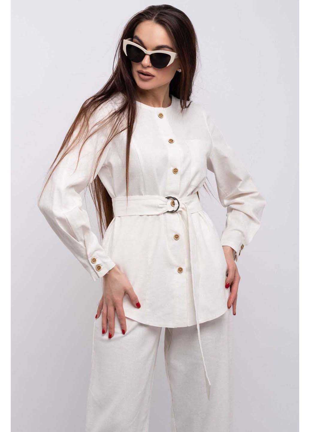 Молочная демисезонная блуза Ри Мари