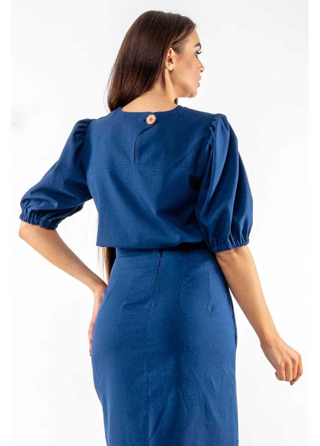 Темно-синяя демисезонная блуза Ри Мари