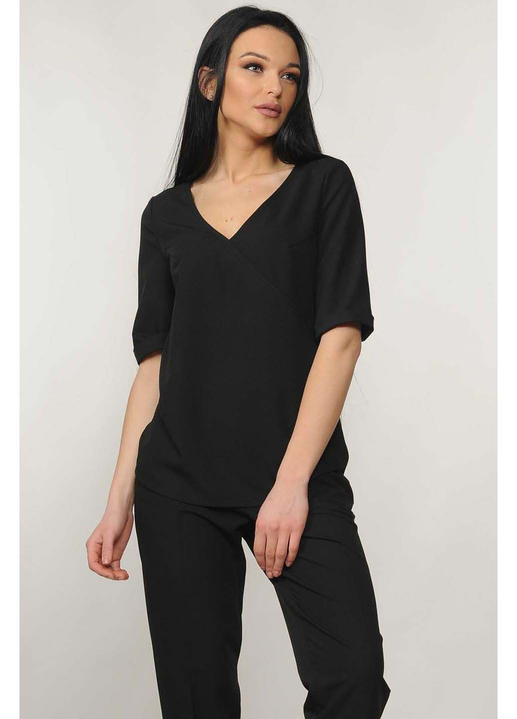 Черная демисезонная блуза Ри Мари