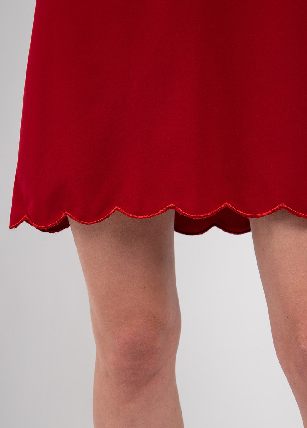 Красное кэжуал бордовое короткое платье Daniela Fargion однотонное