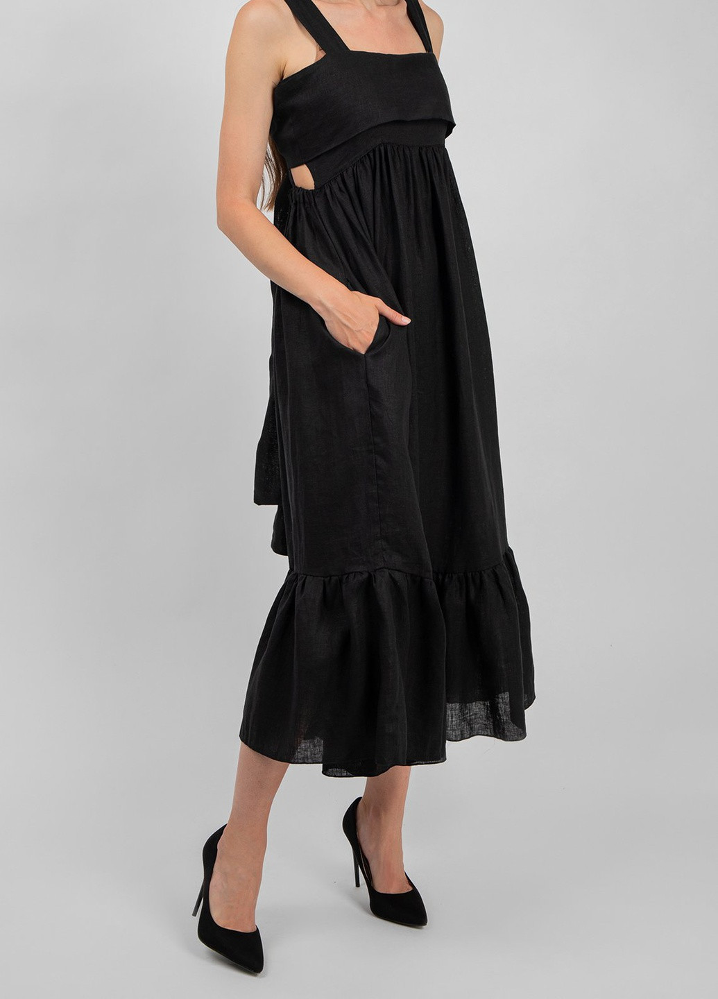 Чорна кежуал сукня Boeme однотонна