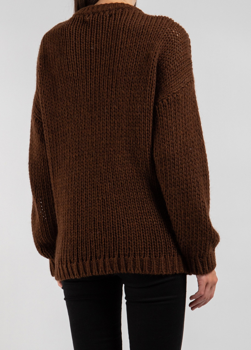 Темно-коричневий зимовий світер Wu Side