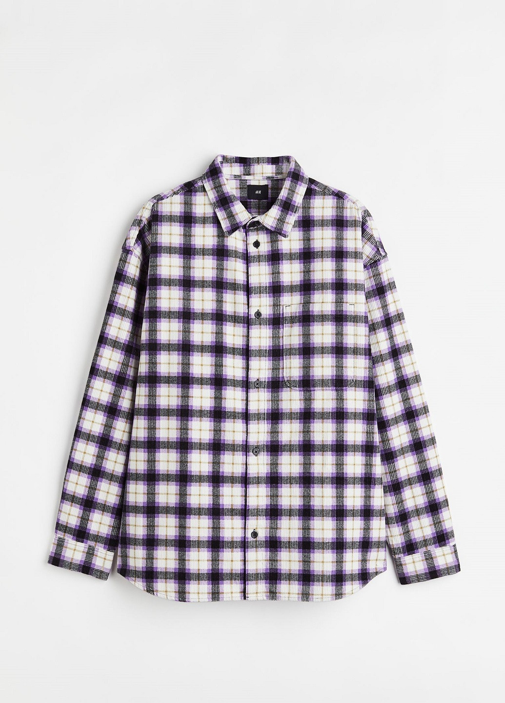 Фиолетовая кэжуал рубашка H&M