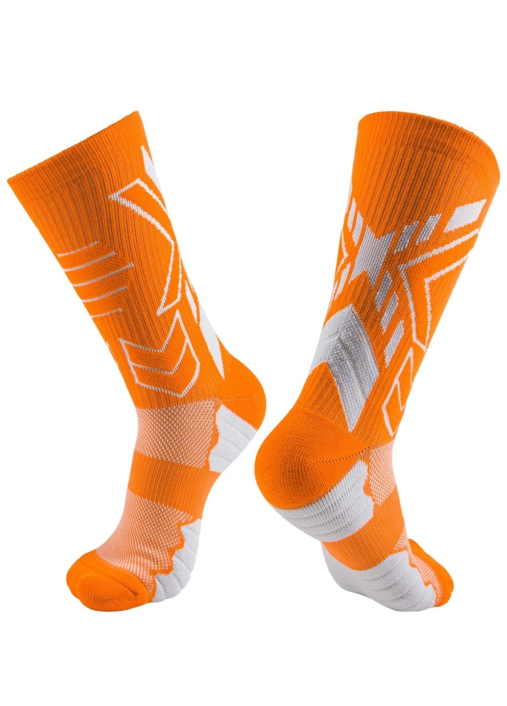Оранжевые мужские носки компрессионные spi eco compression orange логотипы (256741941)