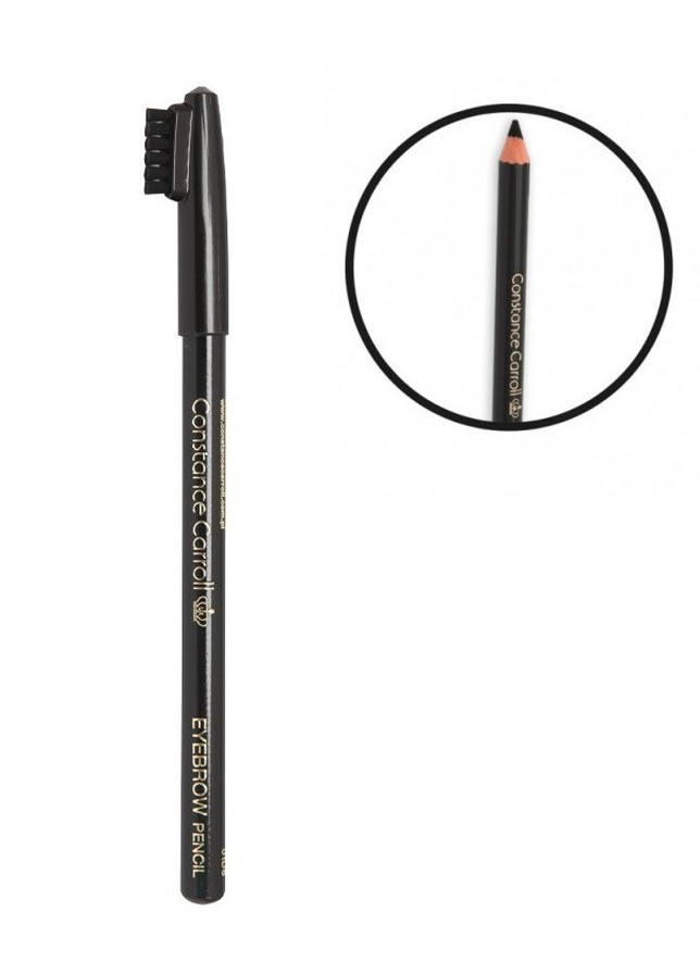 Олівець для брів з щіточкою 01 black Constance Carroll eyebrow pencil (256741792)