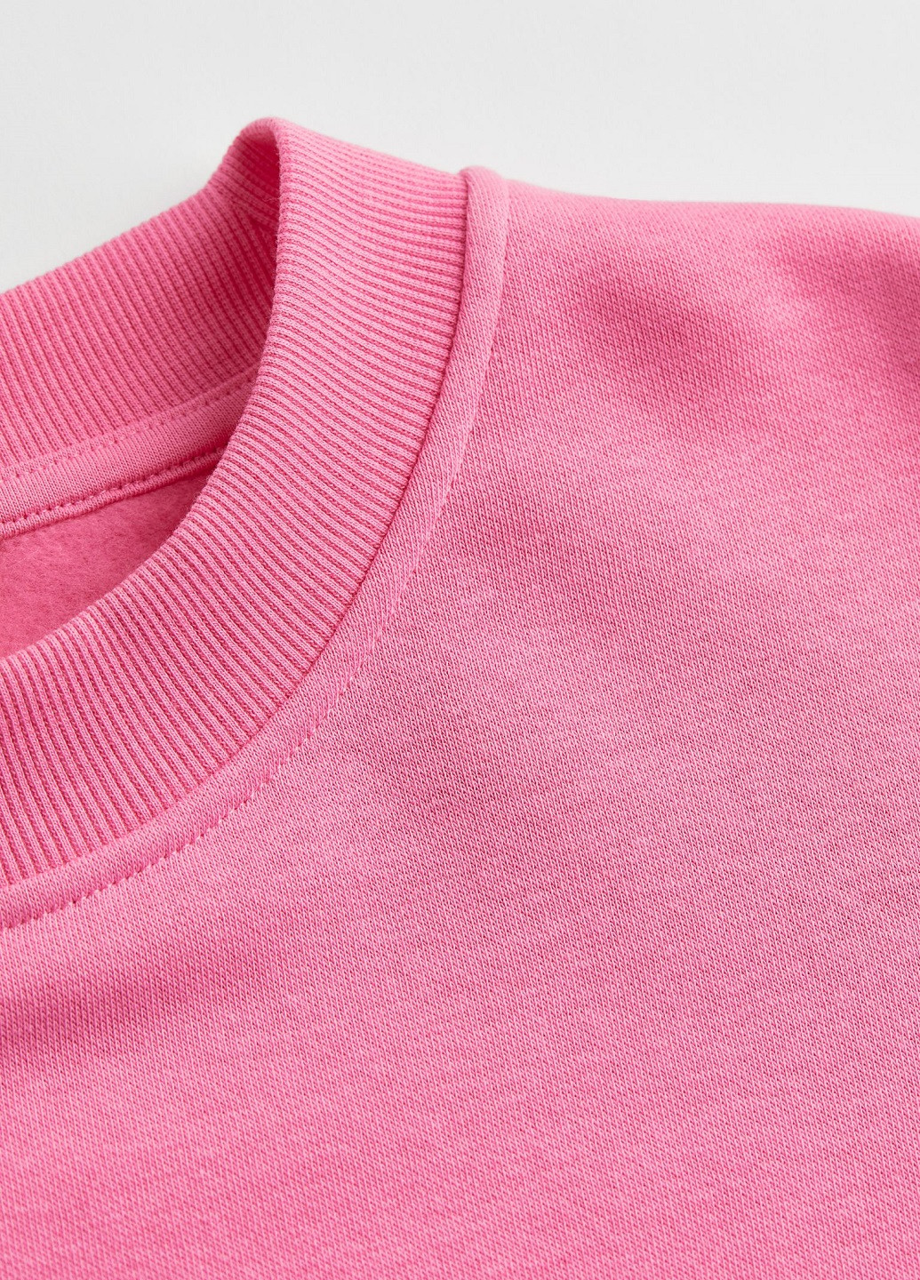 Свитшот H&M - крой однотонный розовый кэжуал - (256746202)