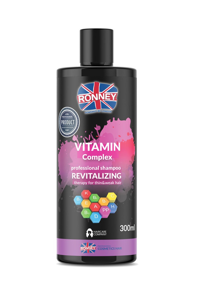 Шампунь с витаминами VITAMIN COMPLEX для тонких и слабых волос 300 мл RONNEY (256873797)