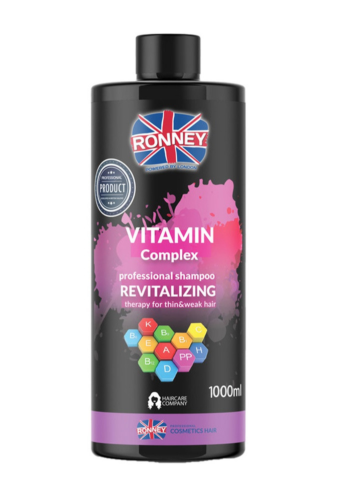Шампунь витаминный VITAMIN COMPLEX для тонких и слабых волос 1000 мл RONNEY (256873775)