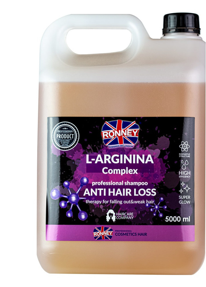 Профессиональный шампунь L-ARGININA COMPLEX от выпадения ослабленных волос 5 л RONNEY (256873769)
