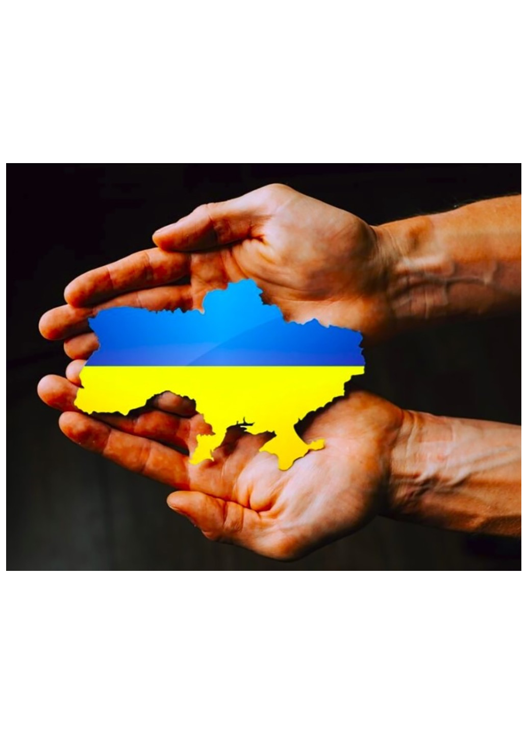 Репродукция на холсте "Украина в ладонях" 3020 No Brand (256782398)