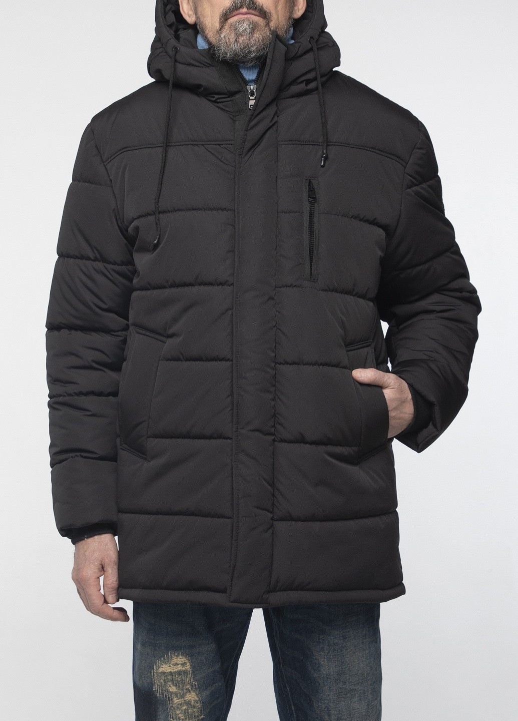 Черный зимний Пуховик аляска Fashion Club