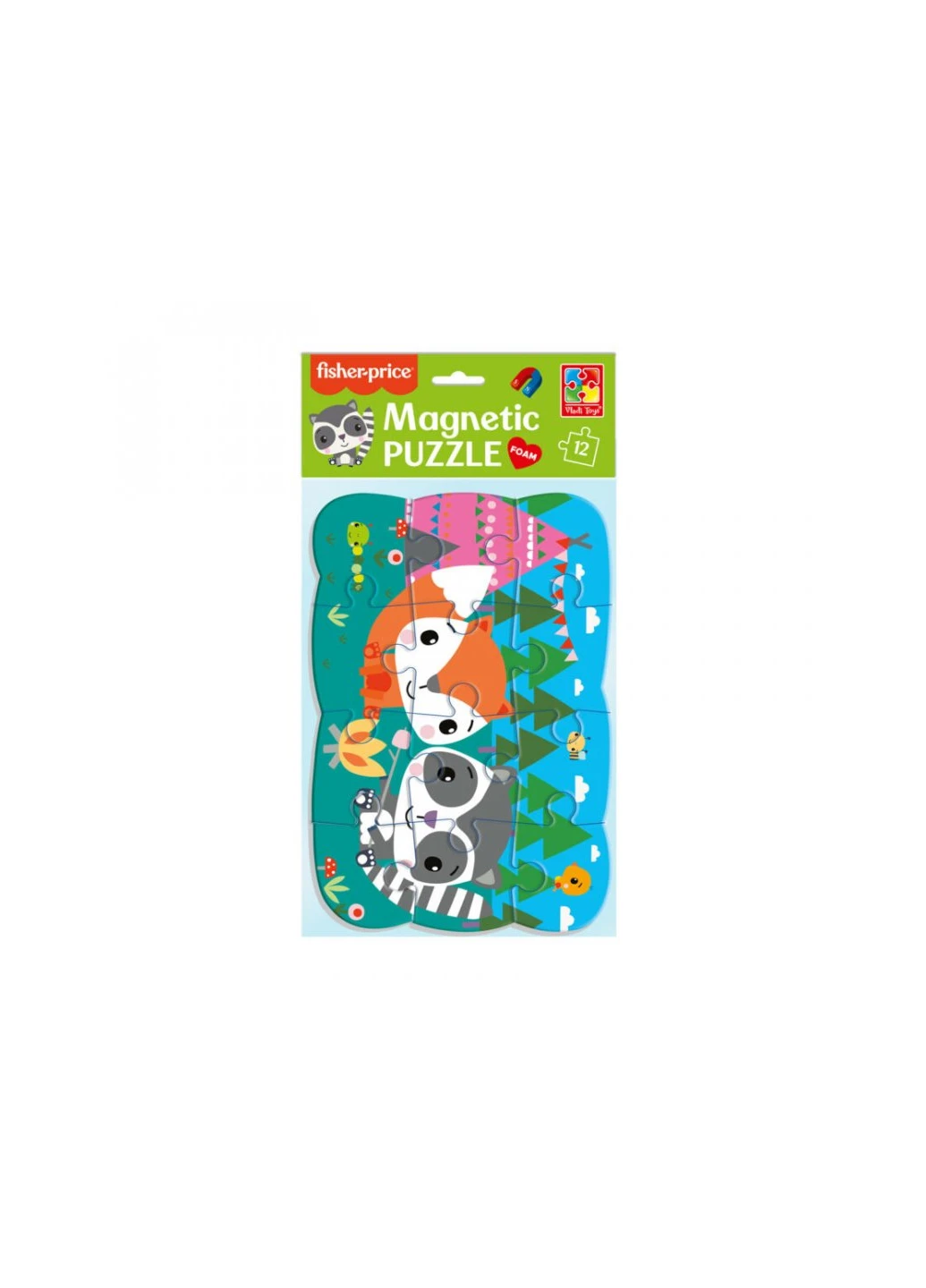 Гра настільна "Магнітні пазли A5. Єнот та лисиця" VT3205-96 Vladi toys (256784144)