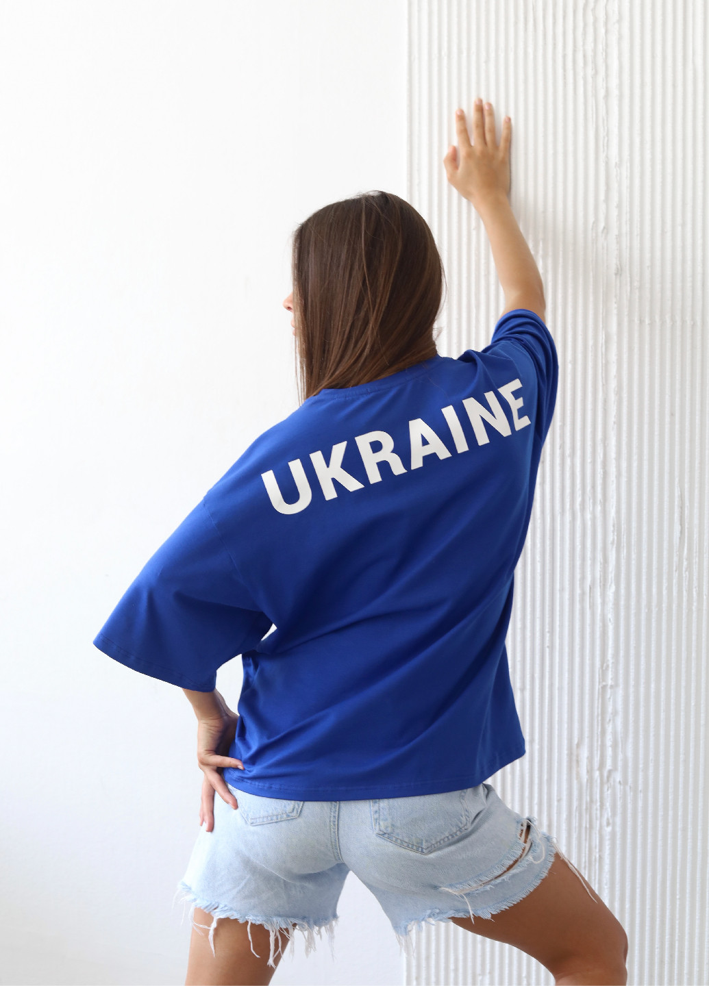 Синяя всесезон футболка "ukraine" синего цвета Rebellis