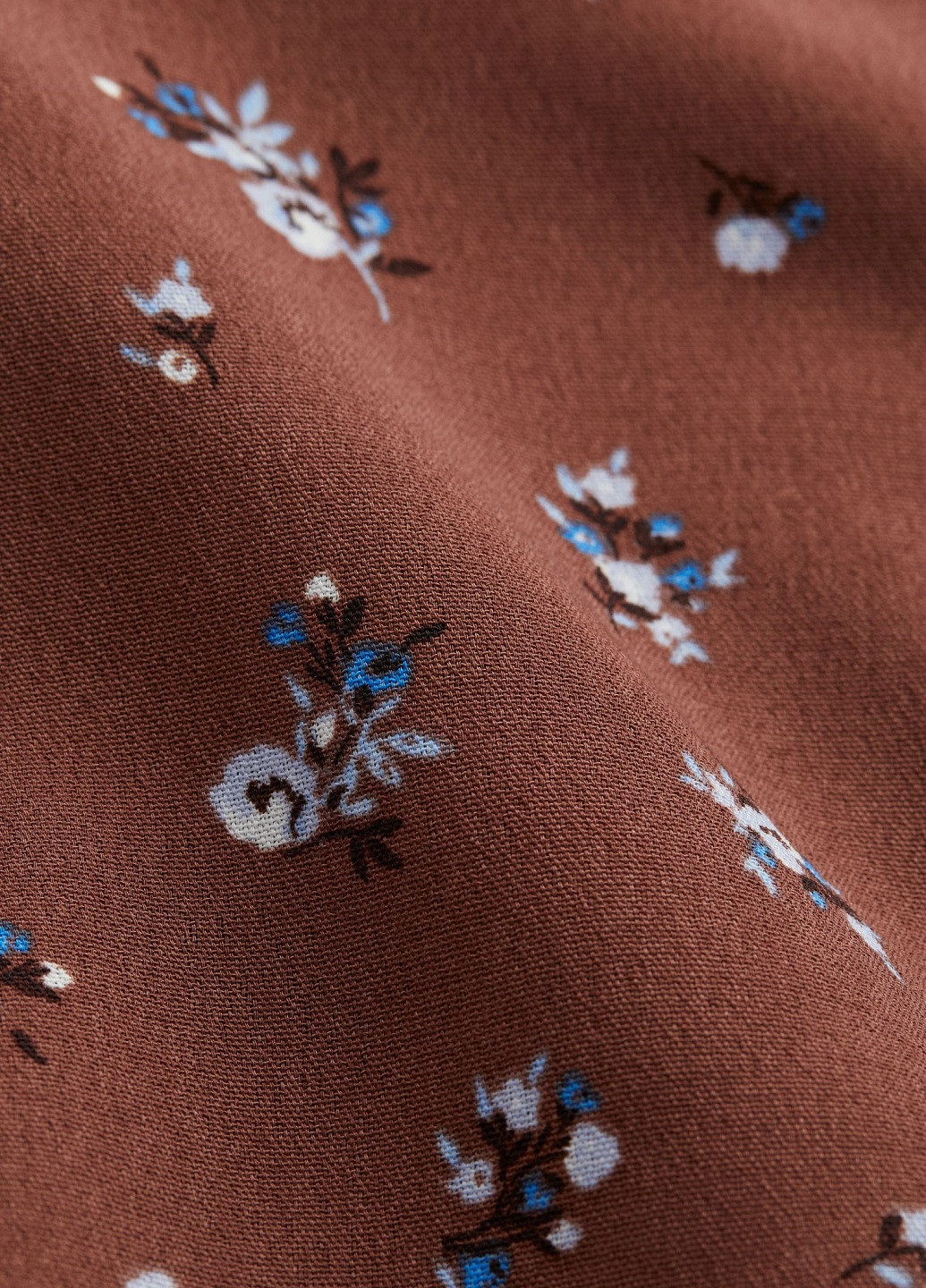 Коричневая кэжуал цветочной расцветки юбка H&M