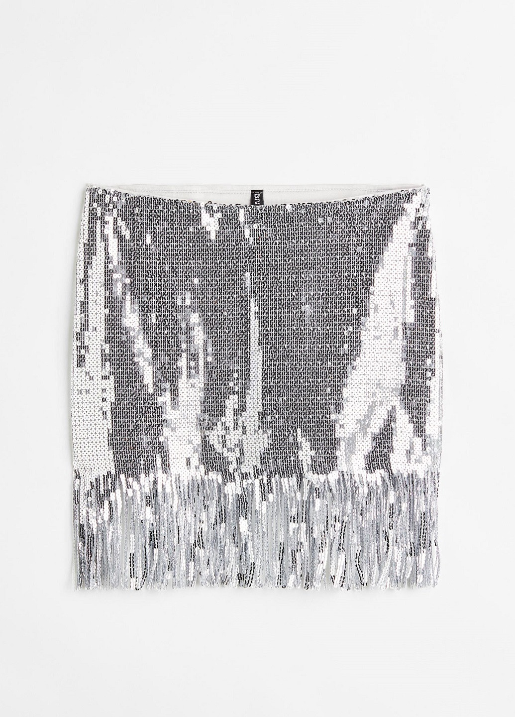 Серебряная коктейльный однотонная юбка H&M