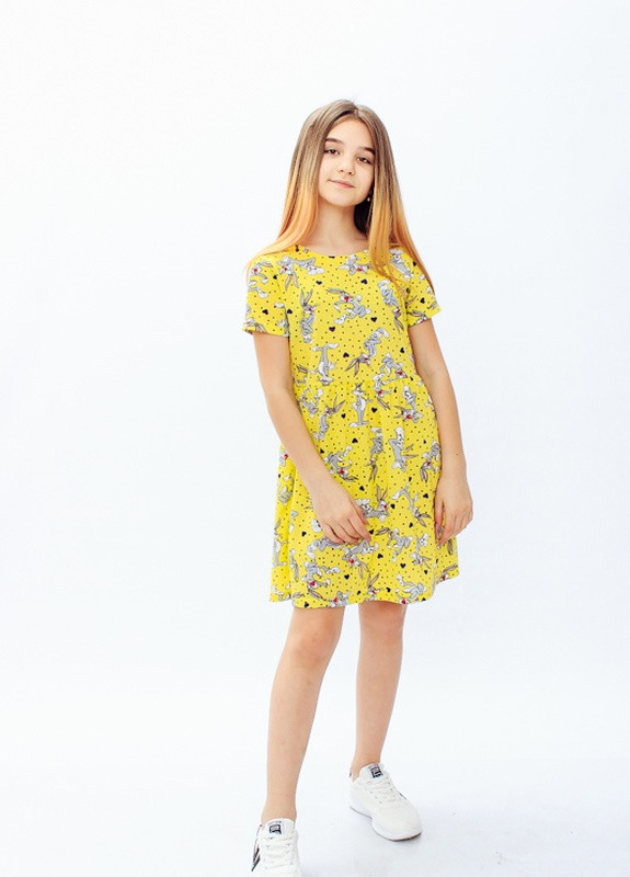Жовта сукня для дівчинки (підліткова) р. 134см велосипедики носи своє (6258-002-v22) Носи своє (256850144)