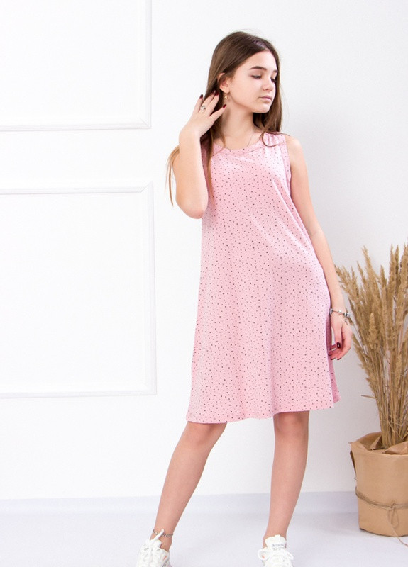 Светло-розовое платье для для девочки (подростковое) р. 140см горох (пудра) носи своє (6205-002-1-v12) Носи своє (256627216)