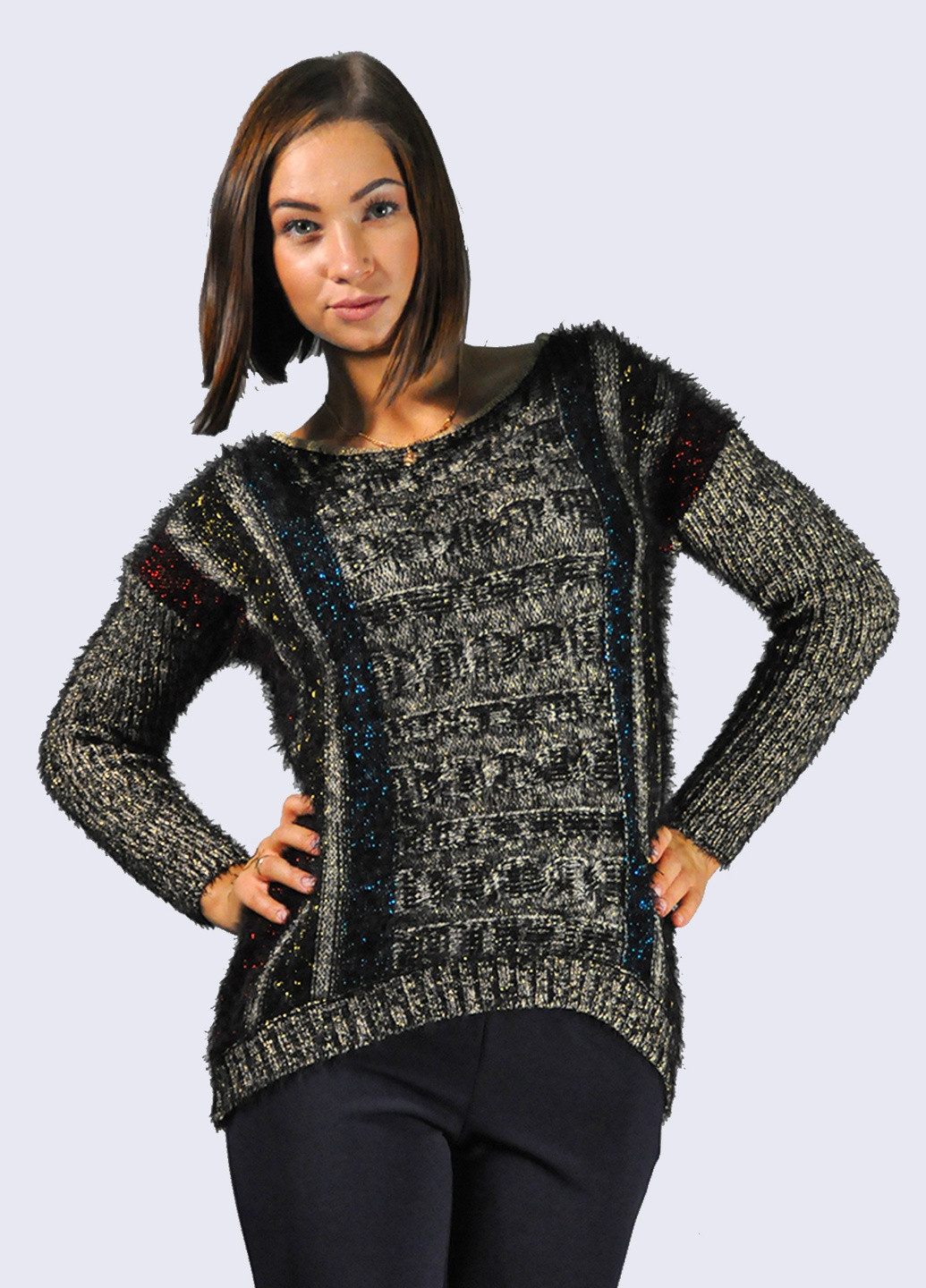 Чорний демісезонний жіночий демісезонний светр сірий Lowett