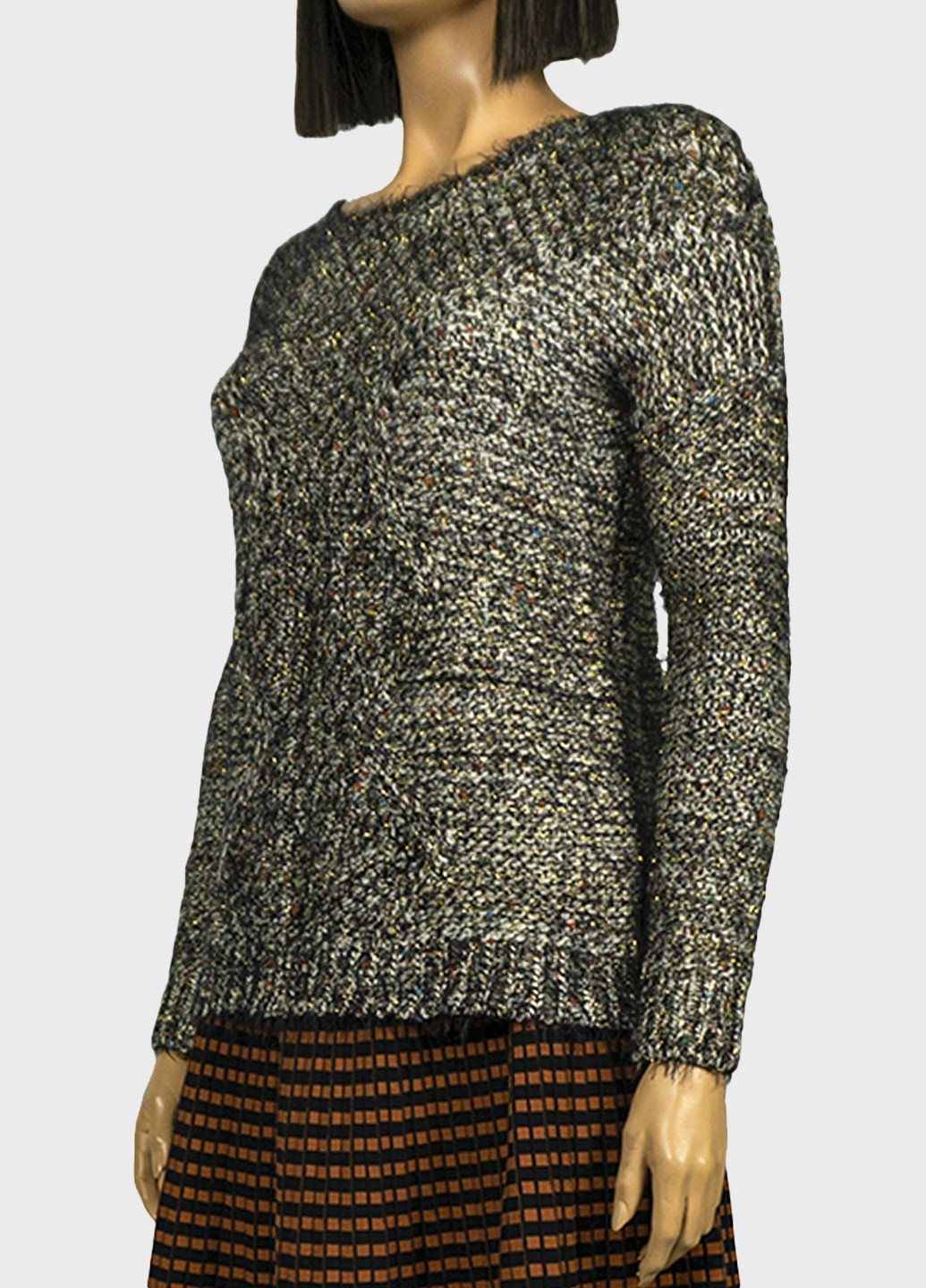 Светло-серый демисезонный свитер джемпер Lowett