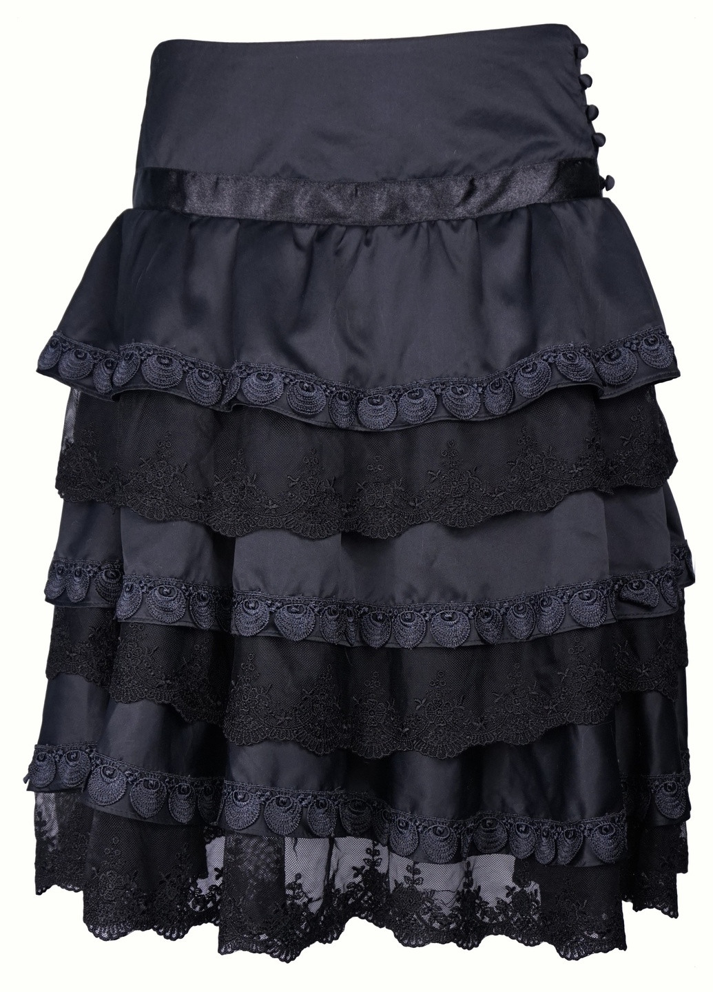 Черная кэжуал юбка Lowett клешированная-солнце