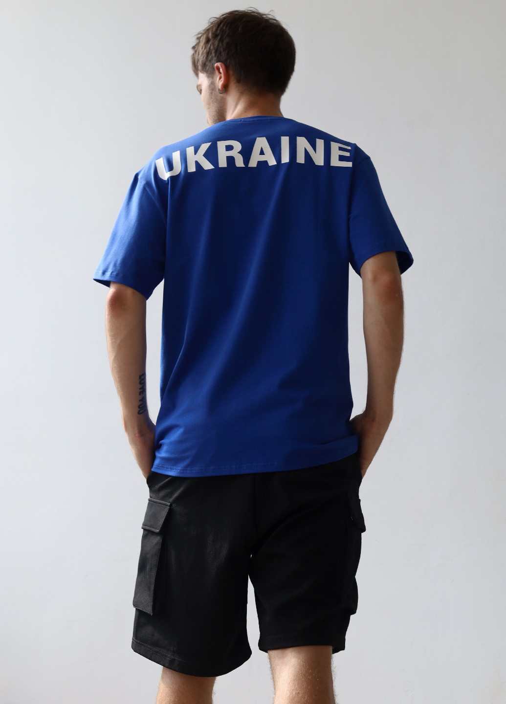 Синяя футболка "ukraine" синего цвета Rebellis