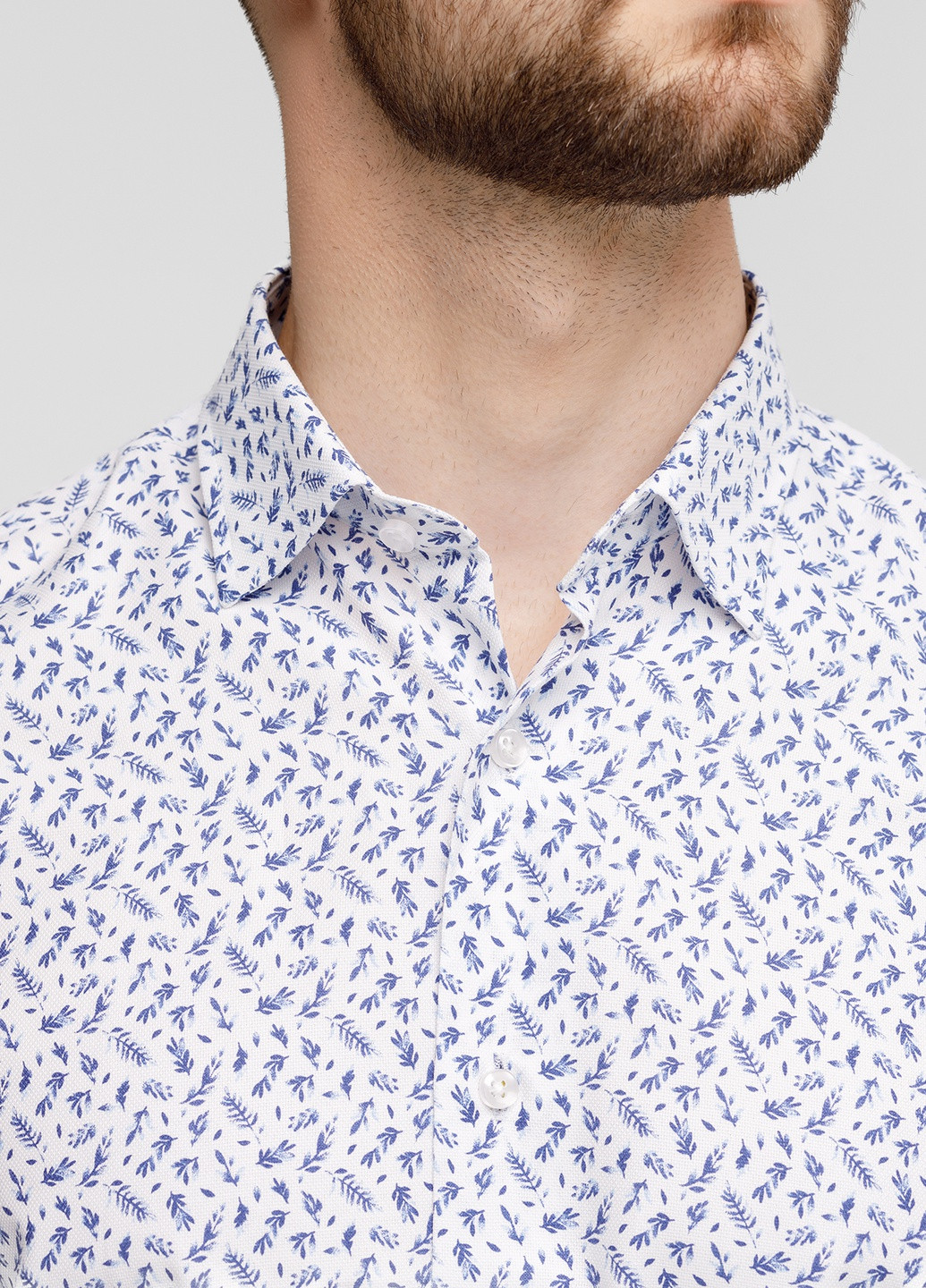 Белая кэжуал рубашка с цветами NAVI