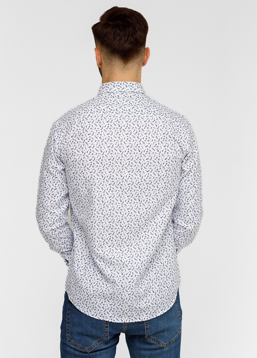 Белая кэжуал рубашка с цветами NAVI