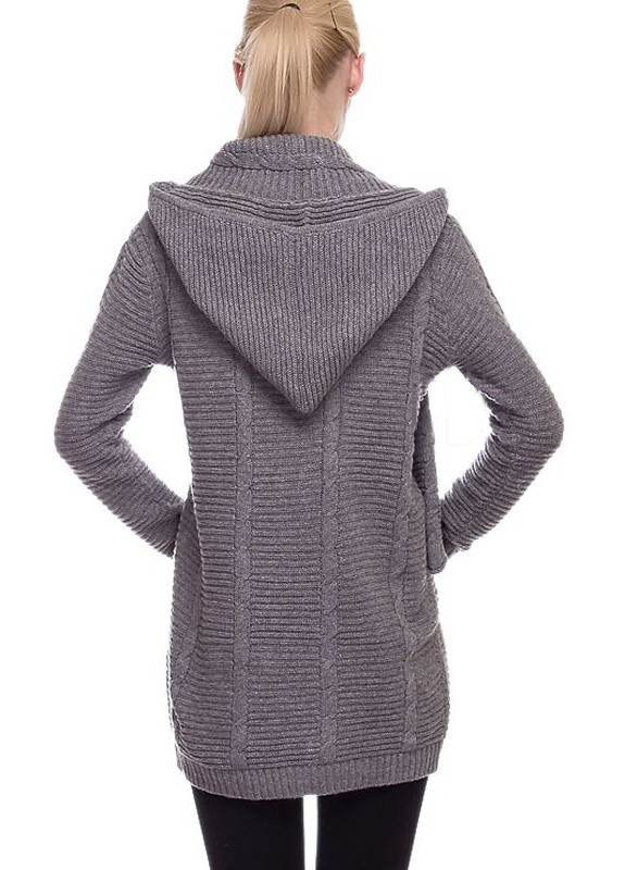 Серый демисезонный свитер пуловер Number Nine