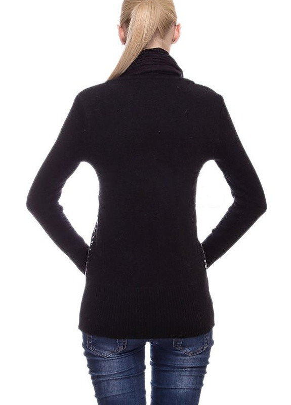 Черный демисезонный свитер пуловер Number Nine