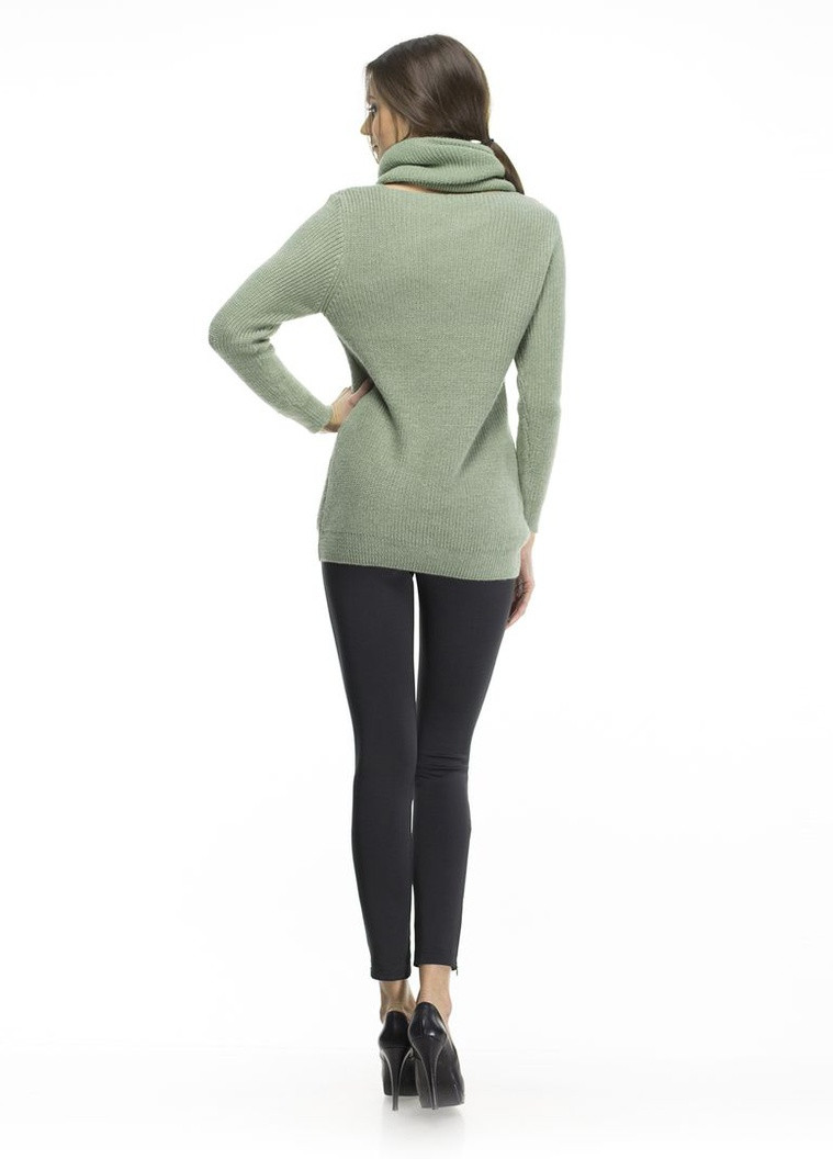 Светло-зеленый демисезонный свитер пуловер Number Nine