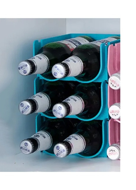 Стелаж для зберігання напоїв в холодильнику Синій No Brand (256917745)