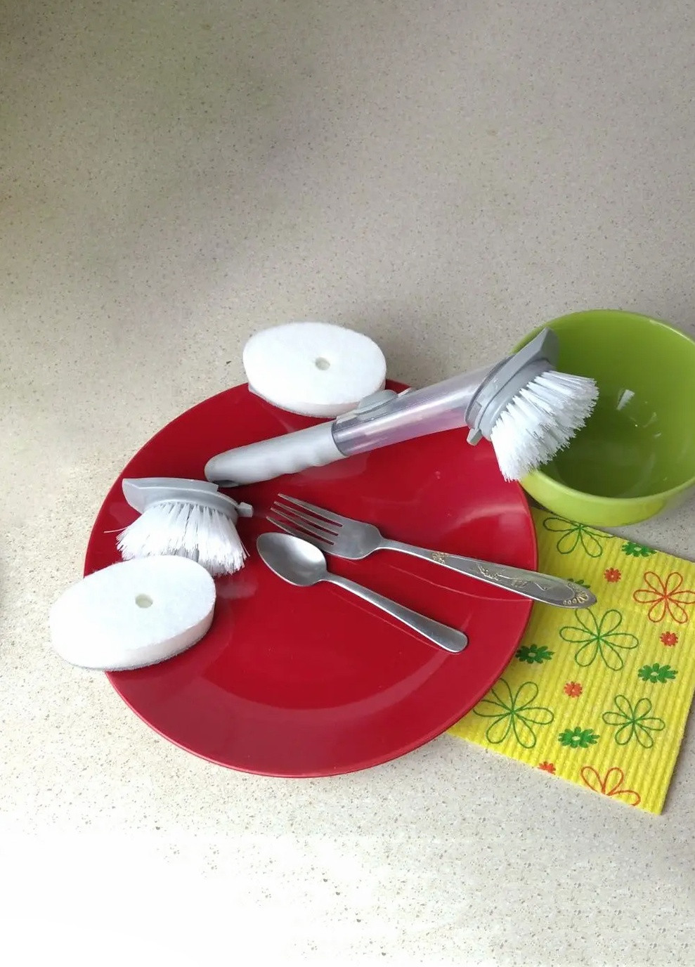 Щетка для посуды с разными насадками No Brand (256917753)