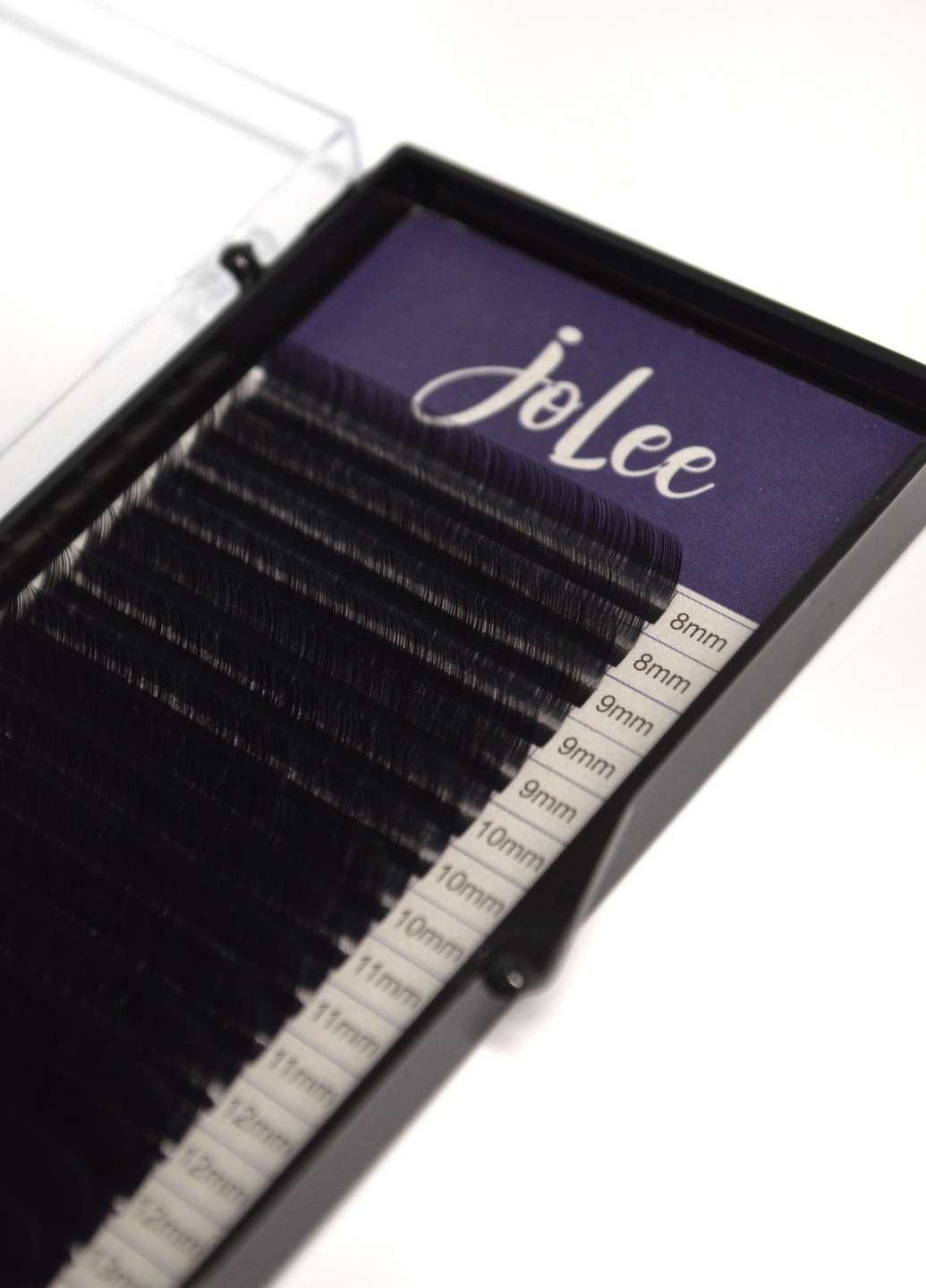 Вії для нарощування SUPER MINK LASH 20 ліній MIX чорні, вигин, товщина 0.07мм, довжина 8-15мм JoLee B (256901267)