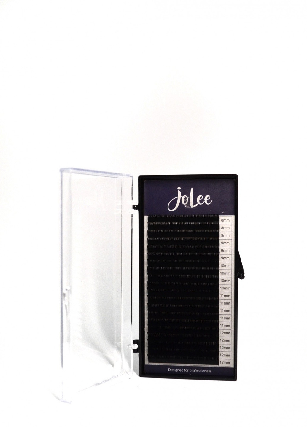 Вії для нарощування SUPER MINK LASH 20 ліній MIX чорні, вигин, товщина 0.10мм, довжина 8(2)*9(4)*10(4)*11(5)*12(5) JoLee C (256901253)