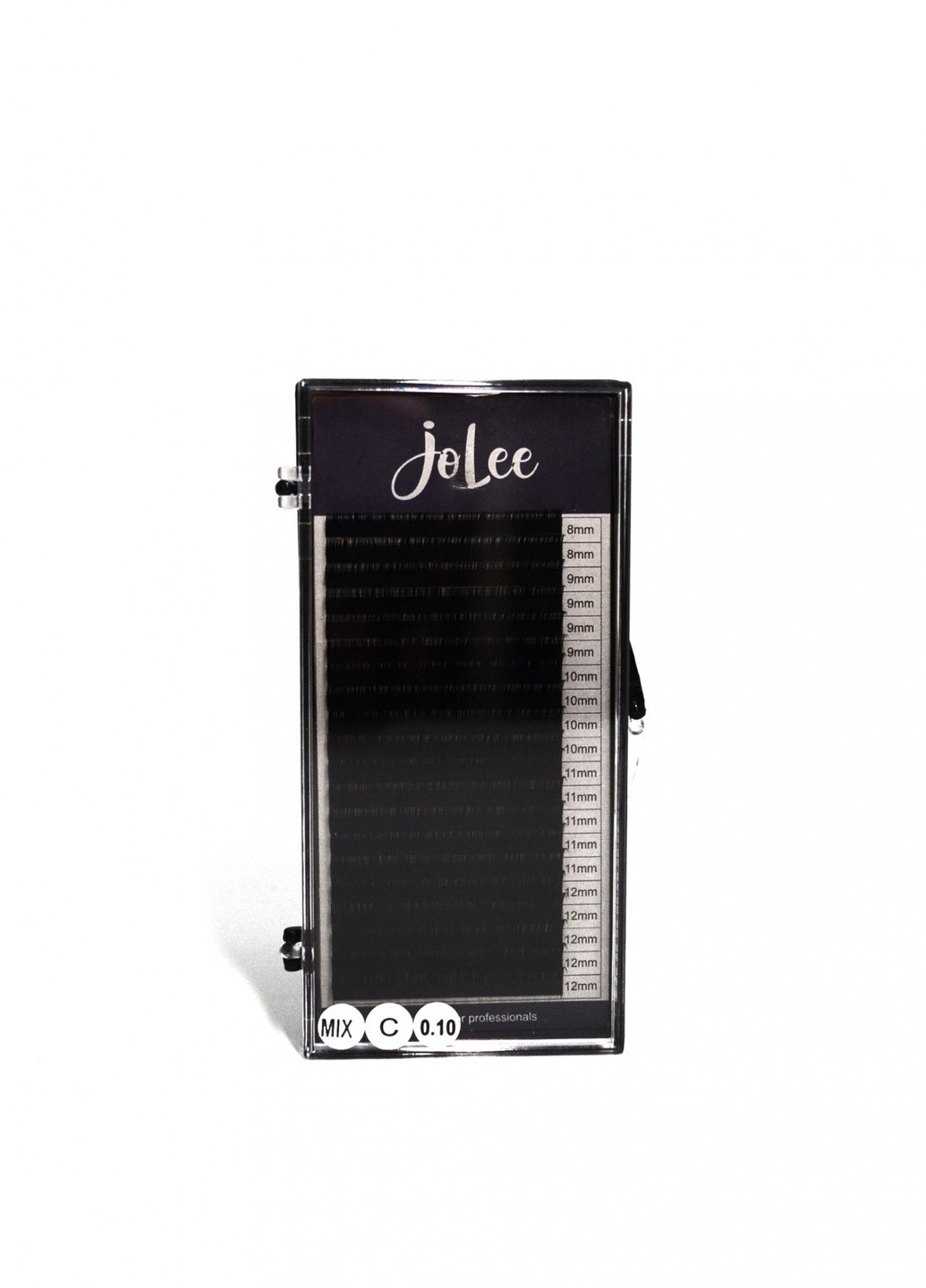 Вії для нарощування SUPER MINK LASH 20 ліній MIX чорні, вигин, товщина 0.10мм, довжина 8(2)*9(4)*10(4)*11(5)*12(5) JoLee C (256901253)