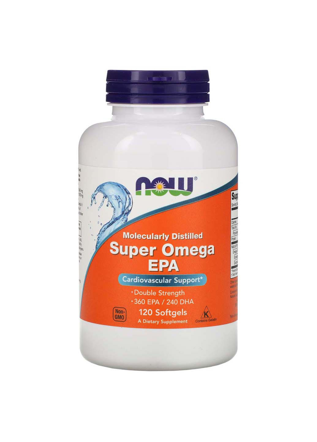 Super Omega EPA 360 ЭПК/ 240 ДГК 120 гелевых капсул Now Foods (256931329)