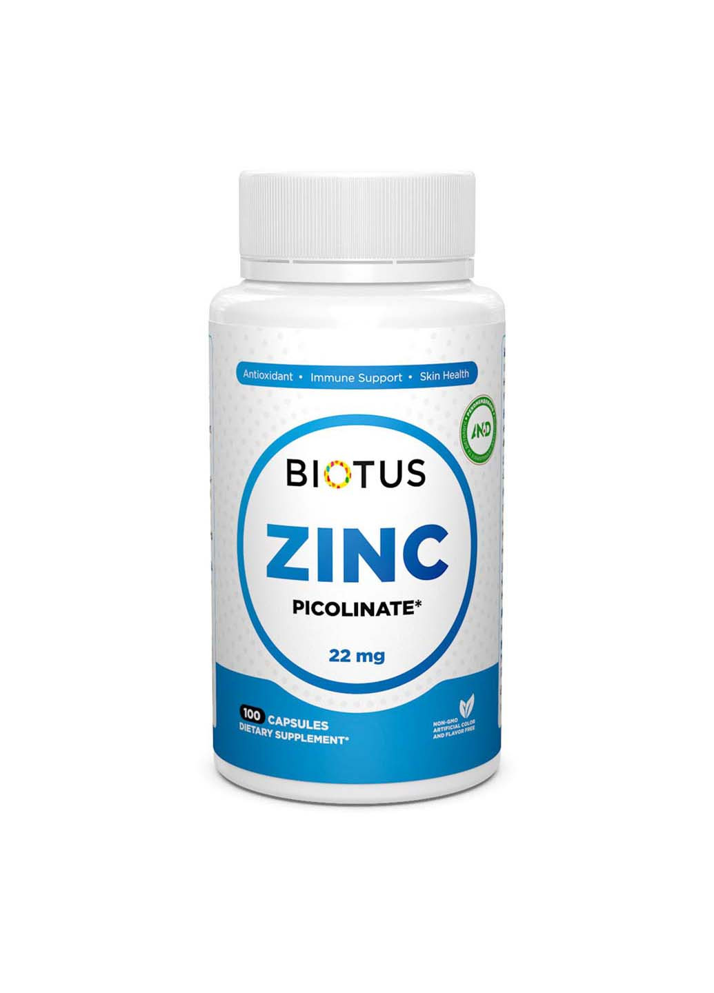 Цинк пиколинат Zinc Picolinate 22 мг 100 капсул Biotus (256931166)