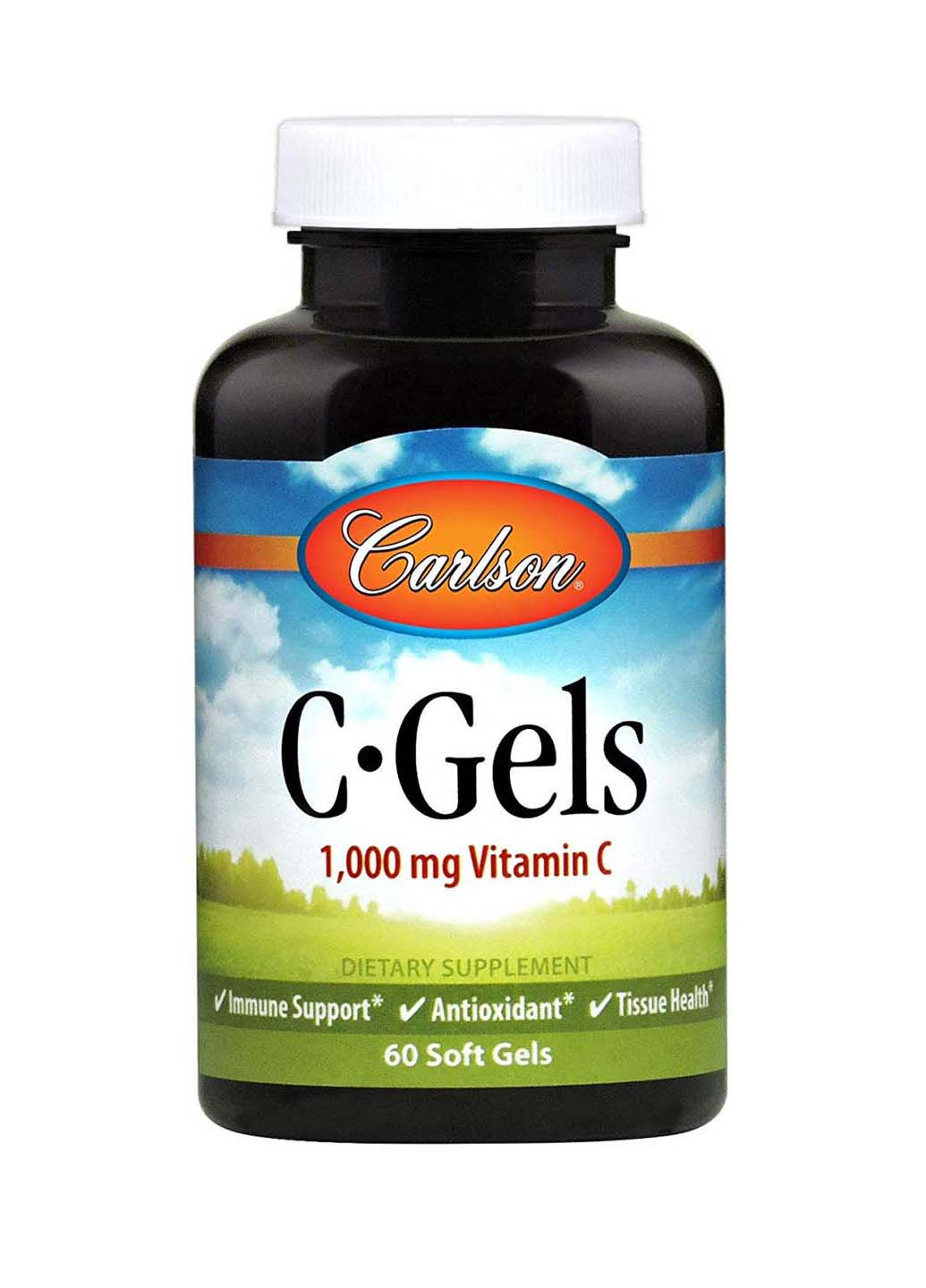 Витамин C C-Gel 1000 мг 60 гелевых капсул Carlson Labs (256930906)